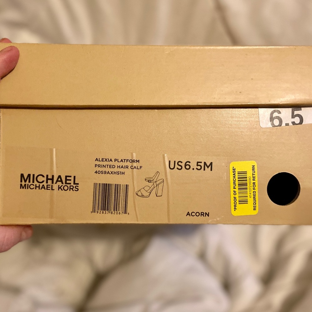 Michael Kors Alexia Platform Printed Hair Calf - Picture 2 of 8